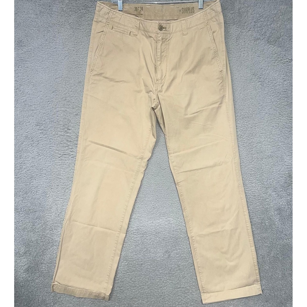 VTG Gap The Surplus Pants Men's Size 36x34 (35x32) Khaki Chino Straight Fit Y2K‎
